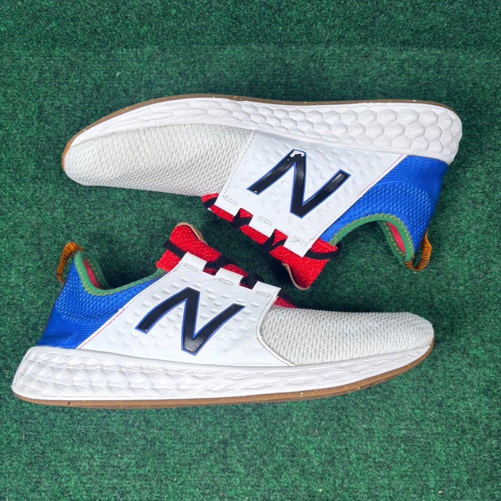 New Balance Fresh Foam Cruzv1 Reissue Mens 13 White Blue Red MCRZRWC Sneakers